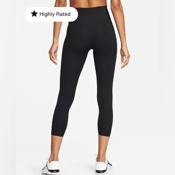 Nike Dri-FIT Legend High Rise Crop Yoga Leggings Black  Size XS Sustainable NWOT - Picture 3 of 10